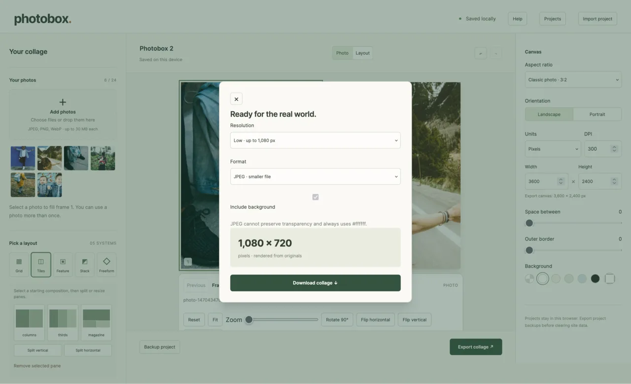 Photobox screenshot